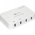Qualcomm Quick Charge 2.0 4-Port AC-DC input USB Fast Charger for phones and tablets.